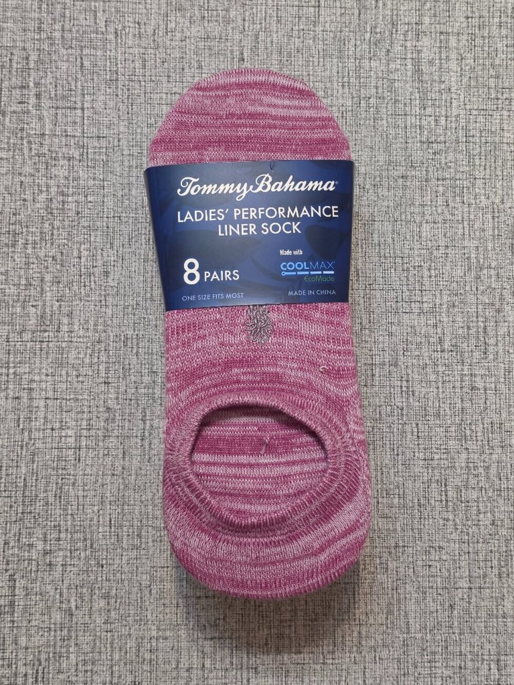 8 Pairs Tommy Bahama No Show Sneaker Ladies Liner Sock Multi-colored